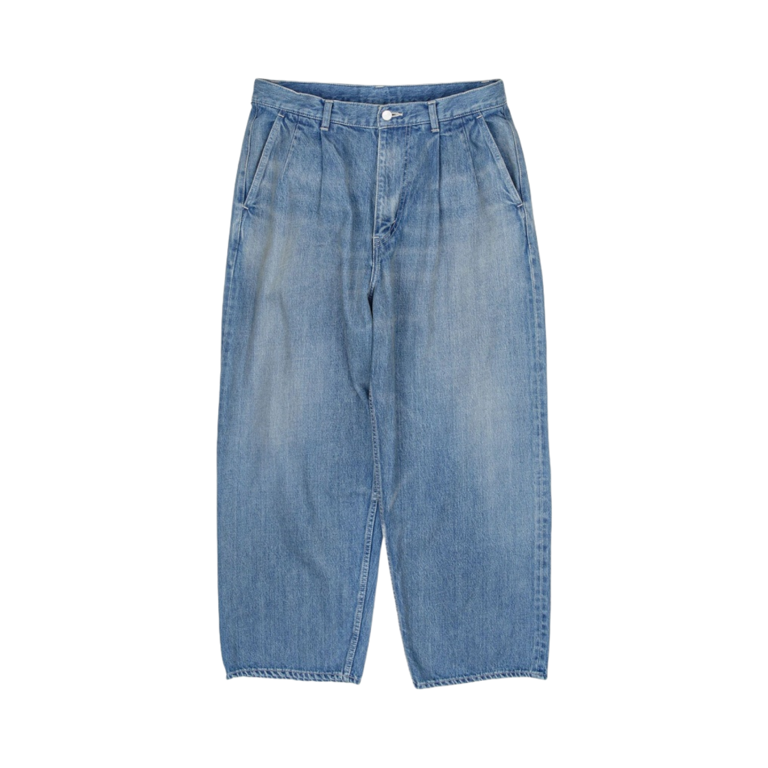 GU232-40096LB Graphpaper Selvage Denim Two Tuck Pants Light Fade