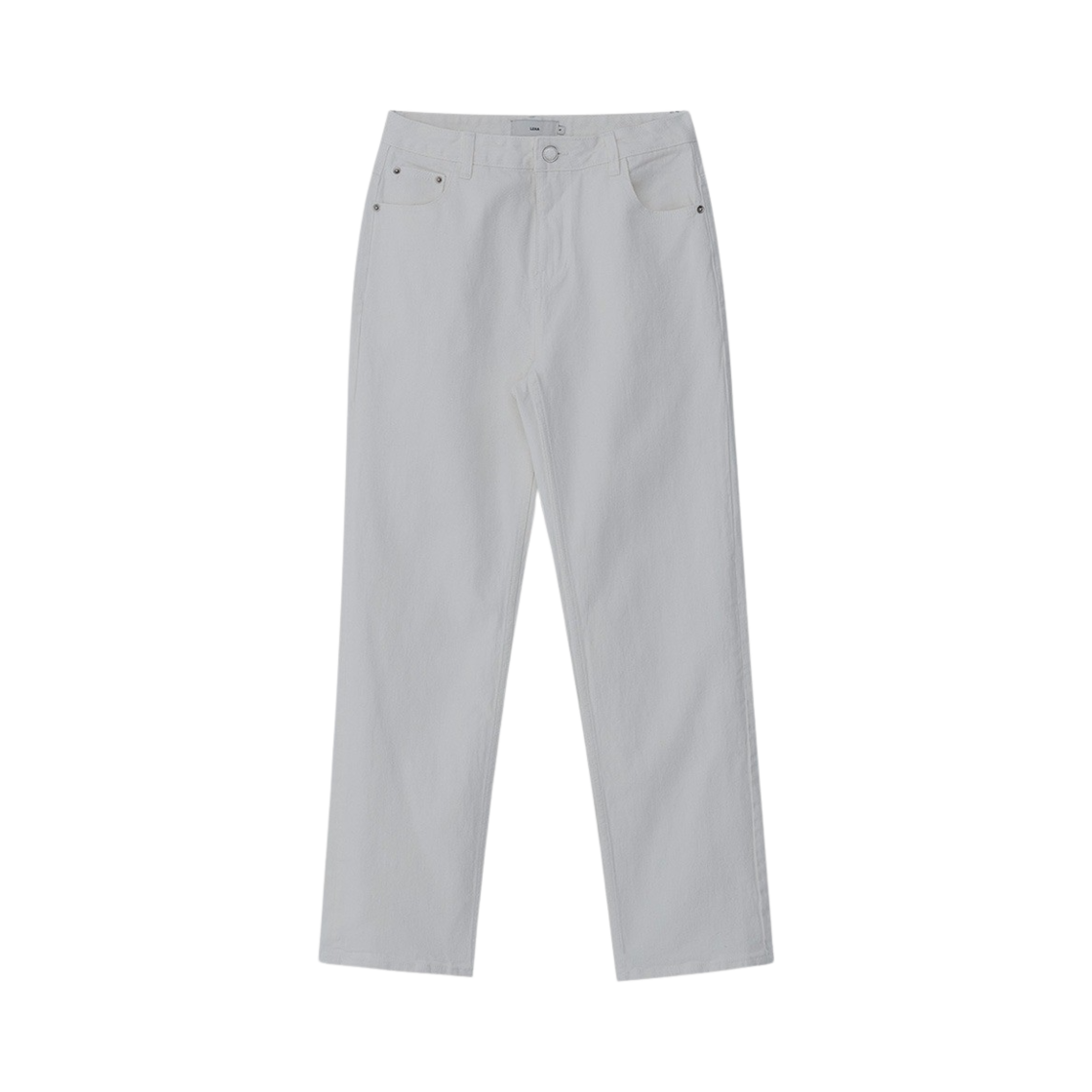 레하 우먼 키라인 하이 라이즈 스트레이트 레그 데님 화이트(Leha Women Keyline High-rise Straight Leg Denim White)