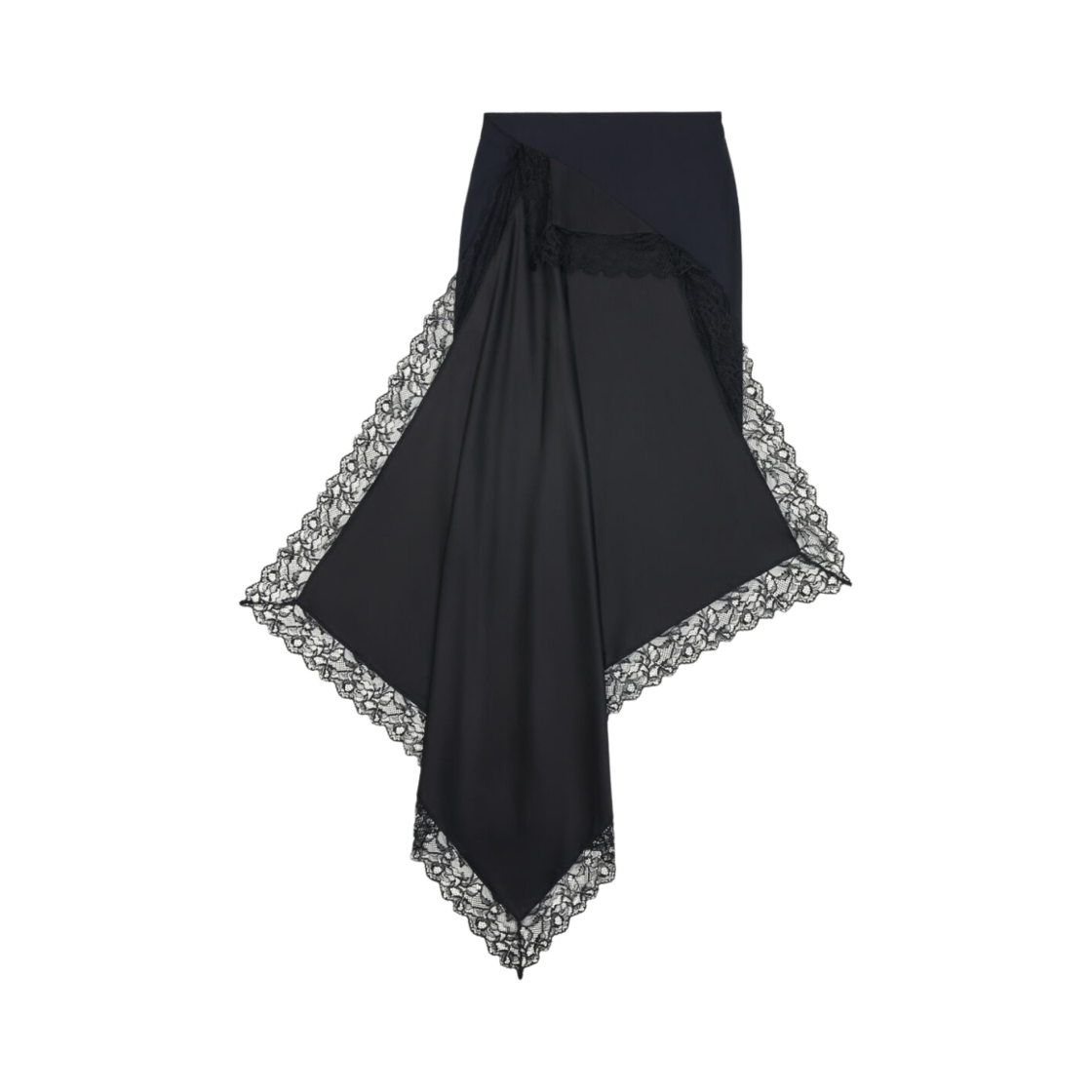 (W) MM6 메종 마르지엘라 스플리스 스커트 블랙((W) MM6 Maison Margiela Spliced Skirt Black) - 1