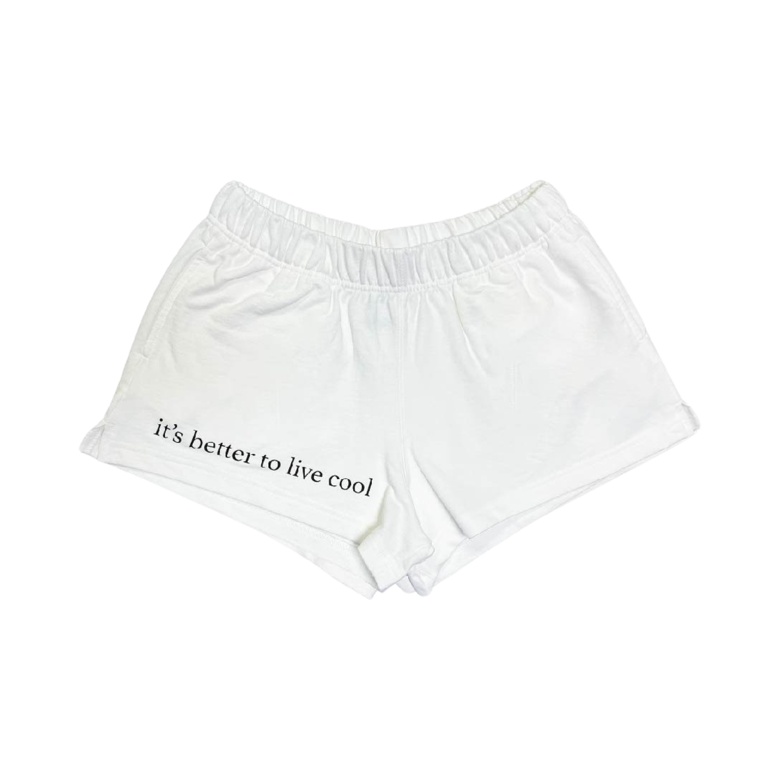 300010 Mosquito Murderers It's Better To Live Cool Mini Shorts White