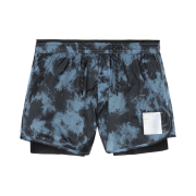 Satisfy Re-Possessed Rippy 3 Inch Trail Shorts Ink Tie Dye