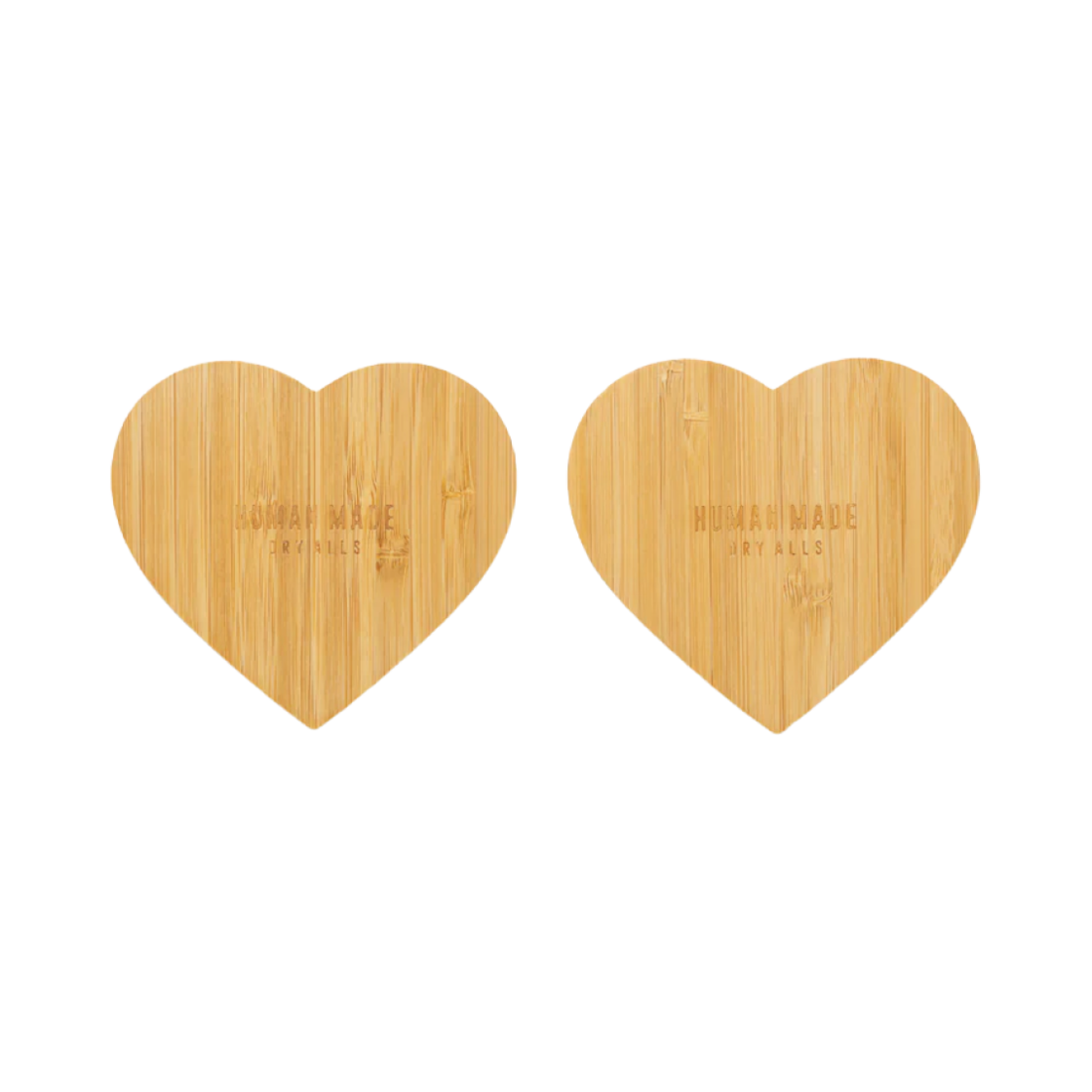 휴먼 메이드 하트 뱀부 코스터 베이지 (2개 세트)(Human Made Heart Bamboo Coaster Beige (Set of 2)) - 2