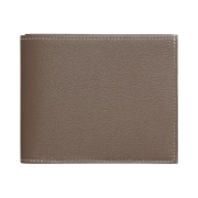 Hermes Citizen Twill Compact Wallet Evercolor & Etoupe Bleu De France Bleu Saphir