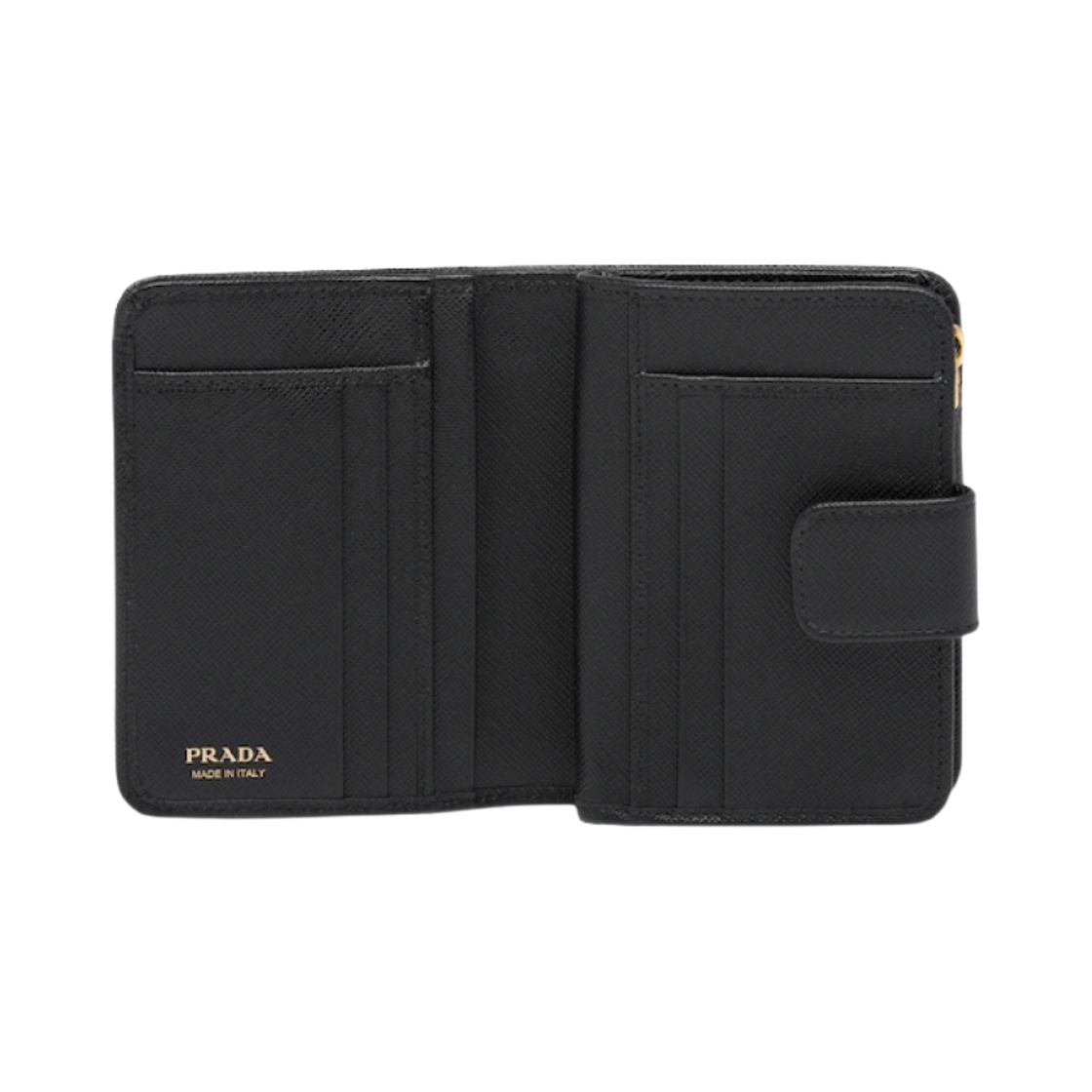 프라다 사피아노 메탈 로고 반지갑 블랙(Prada Saffiano Metal Logo Wallet Black) - 3