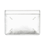 Maison Margiela Metallized Leather Four Stiches Card Holder Silver