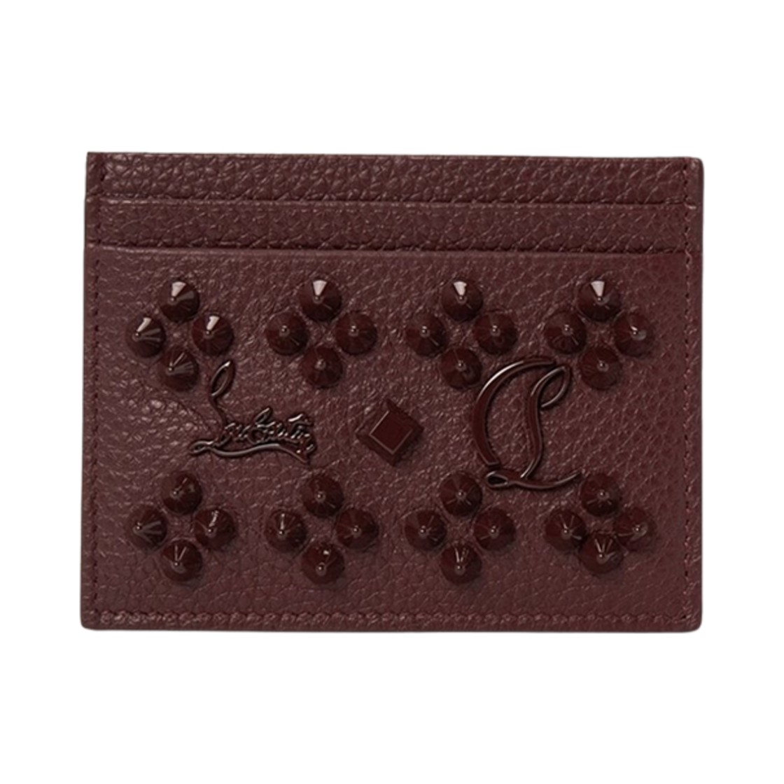 3175225RD7G Christian Louboutin Kios Spikes Card Holder Red