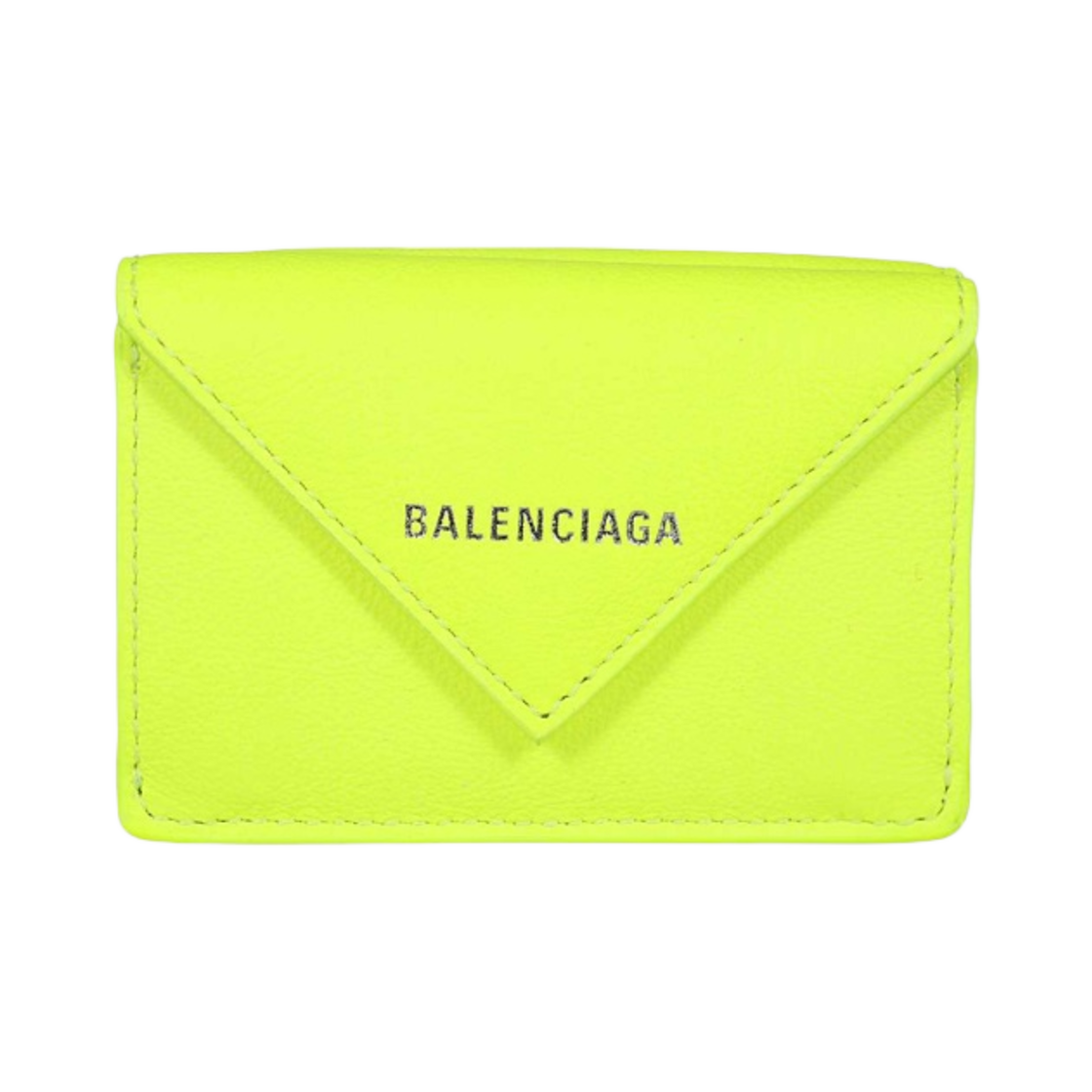 발렌시아가 파피에르 미니 지갑 네온 옐로우(Balenciaga Papier Mini Wallet Neon Yellow) - 1
