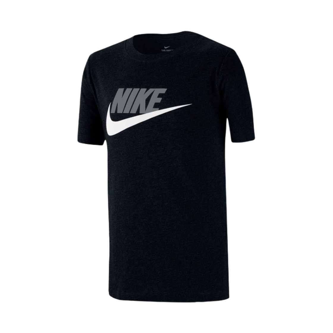 (키즈) 나이키 NSW 코튼 티셔츠 블랙((Kids) Nike NSW Cotton T-Shirt Black) - 1