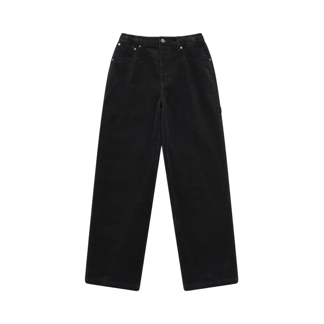 커버낫 세미 와이드 핏 코듀로이 카펜터 팬츠 블랙(Covernat Semi Wide Fit Corduroy Carpenter Pants Black)
