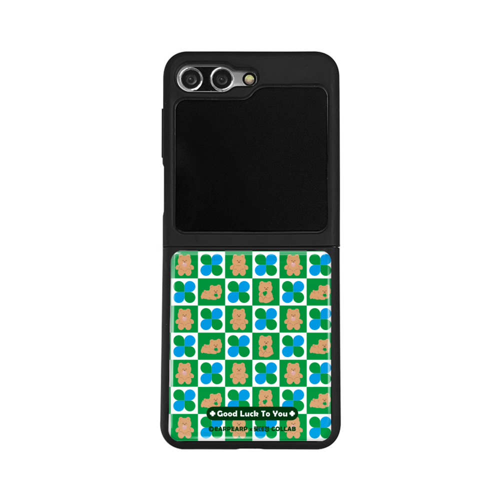 [어프어프 X 롯데껌] 체커보드 클로버 코비 (Z플립-에폭시) 맥세이프