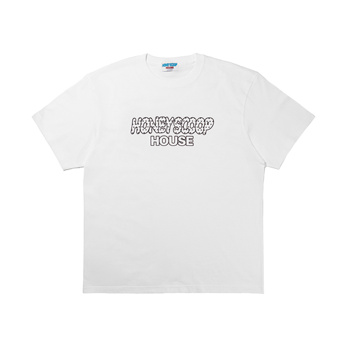허니스쿱하우스 모노 플래그 로고 티 화이트(Honey Scoop House Mono Flag Logo Tee White)