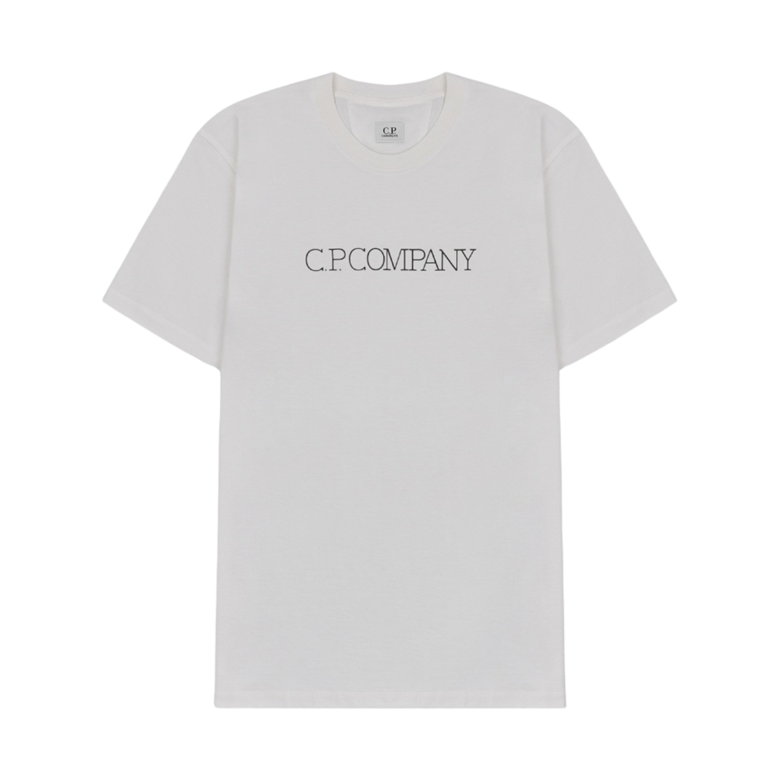 C.P. 컴퍼니 30/1 저지 릴렉스드 핏 토날 로고 티셔츠 거즈 화이트 - 22SS(C.P. Company 30/1 Jersey Relaxed Fit Tonal Logo T-Shirt Gauze White - 22SS) - 1