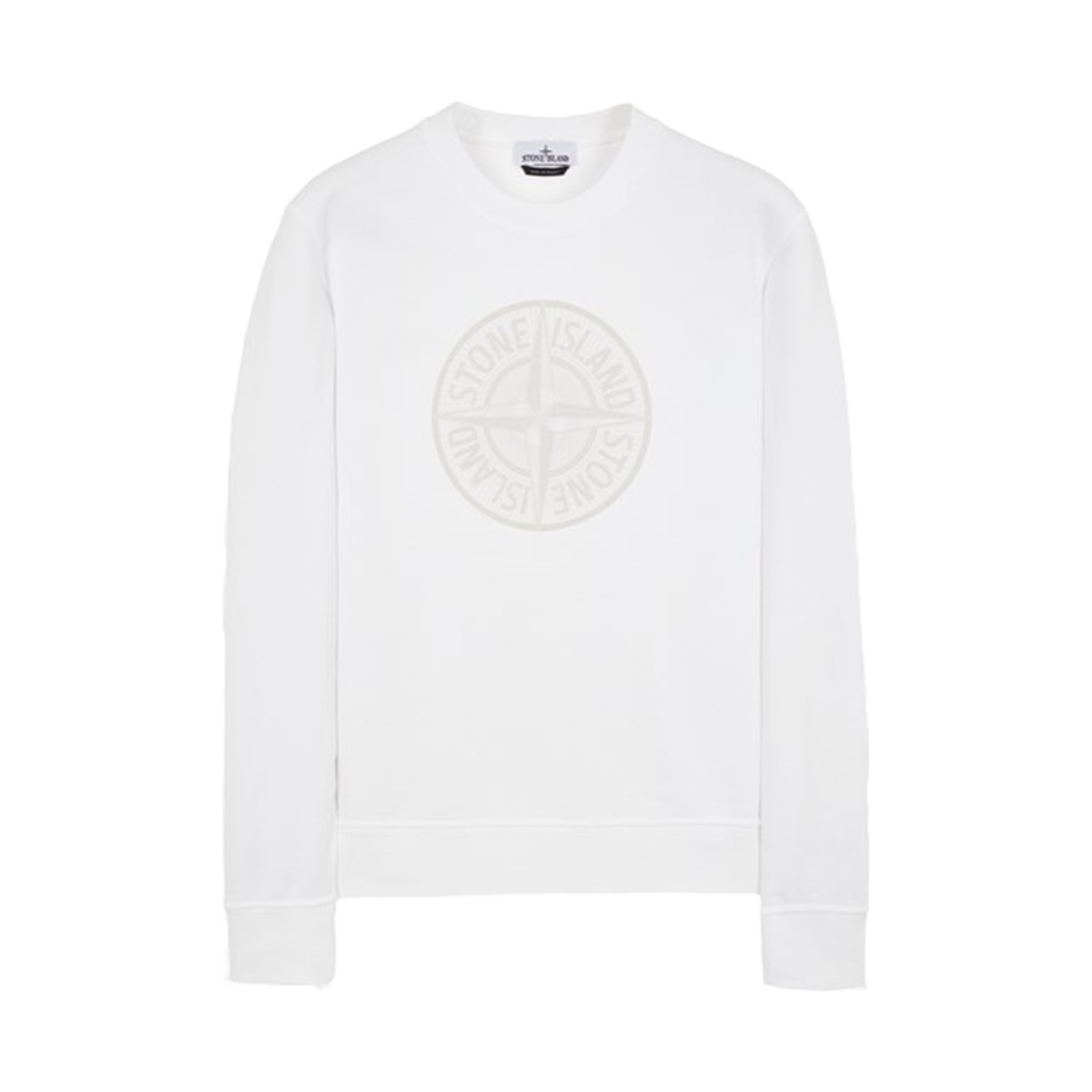 791566559-V0001 Stone Island 66559 Industrial One Print Crewneck Sweatshirt White - 23FW