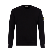 Stone Island 63051 Cotton Fleece Garment Dyed Sweatshirt Black - 23FW