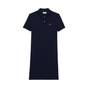 (W) Lacoste Pique Knit Polo Dress Navy Blue