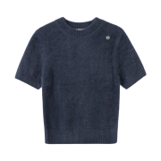 Enor Women Hairy Knit Top Navy