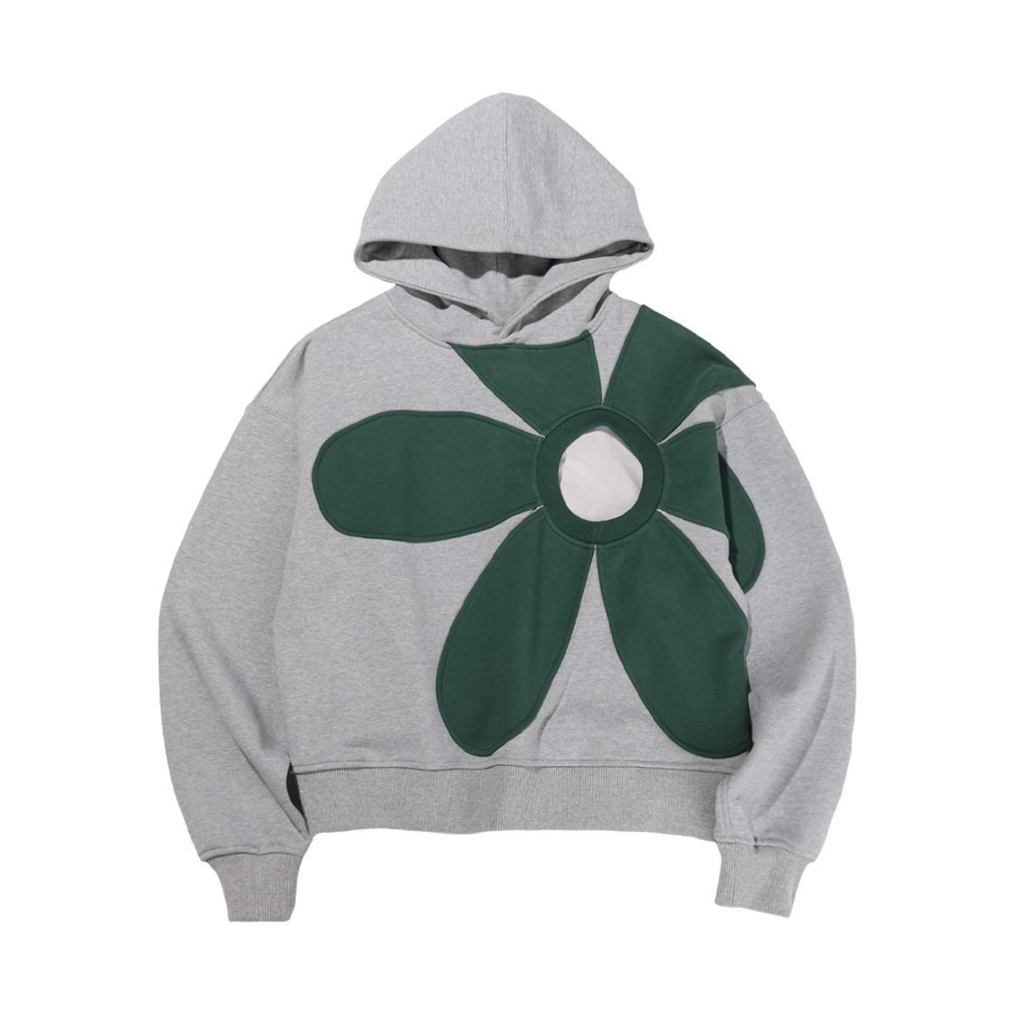 스튜디오위어드 플라워 후디 그린 & 그레이(STUDIO WEIRD Flower Hoodie Green & Gray)