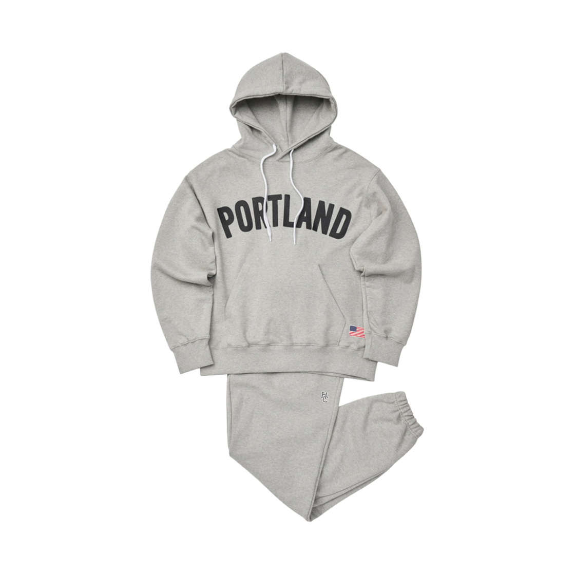 CRBTM1255U14_G Hotel Cerritos Portland Hoody Set-Up Gray