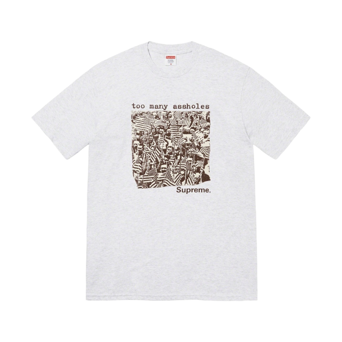 슈프림 투 매니 에스홀즈 티셔츠 애쉬 그레이 - 22SS(Supreme Too Many Assholes T-Shirt Ash Grey - 22SS) - 1