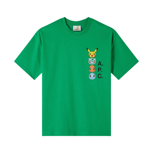 A.P.C. Pokemon The Portrait T-Shirt Green
