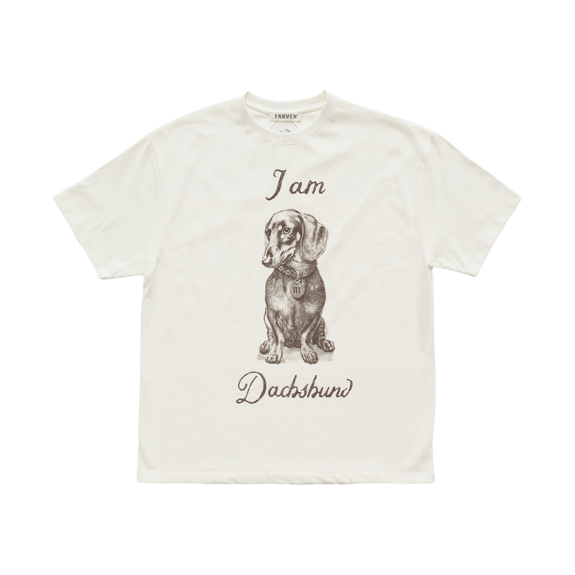파르벵 아이엠 닥스훈트 티셔츠 아이보리(FARVEN Iam Dachshund Tee Ivory)