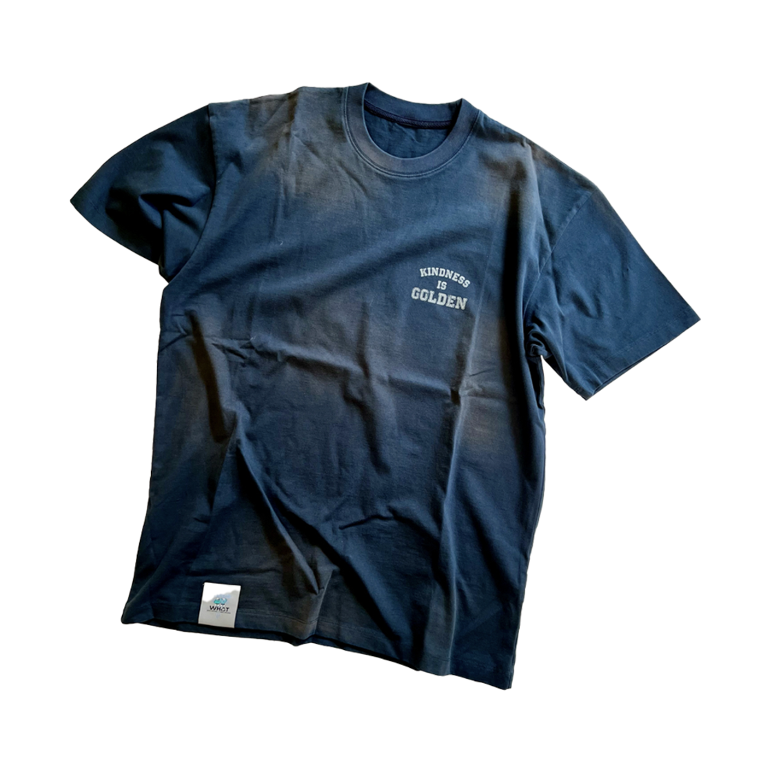 TU24TSWGNA Temporary Universe x Wgaca Vintage Washed Oversize T-Shirt Navy