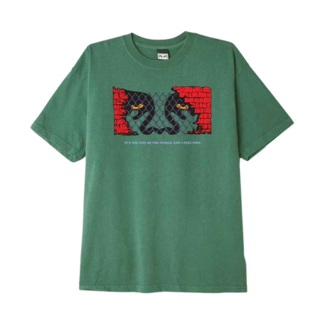 오베이 엔드 오브 더 월드 헤비웨이트 티셔츠 웨이브라이트(Obey End of The World Heavyweight T-Shirt Wavelite)