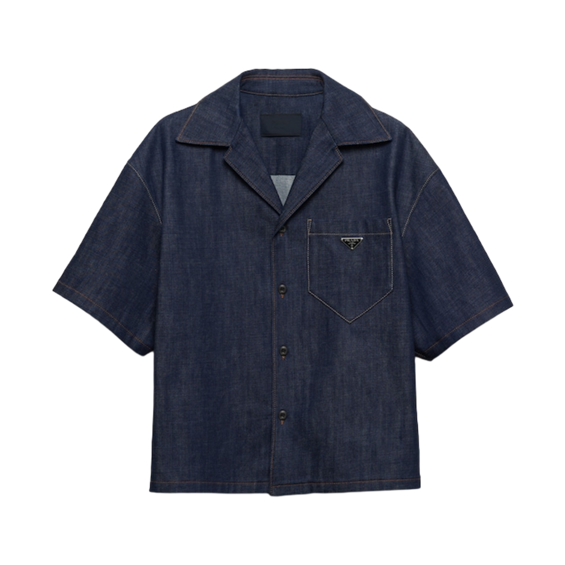 프라다 숏슬리브 셀비지 데님 셔츠 네이비(Prada S/S Selvedge Denim Shirt Navy) - 1