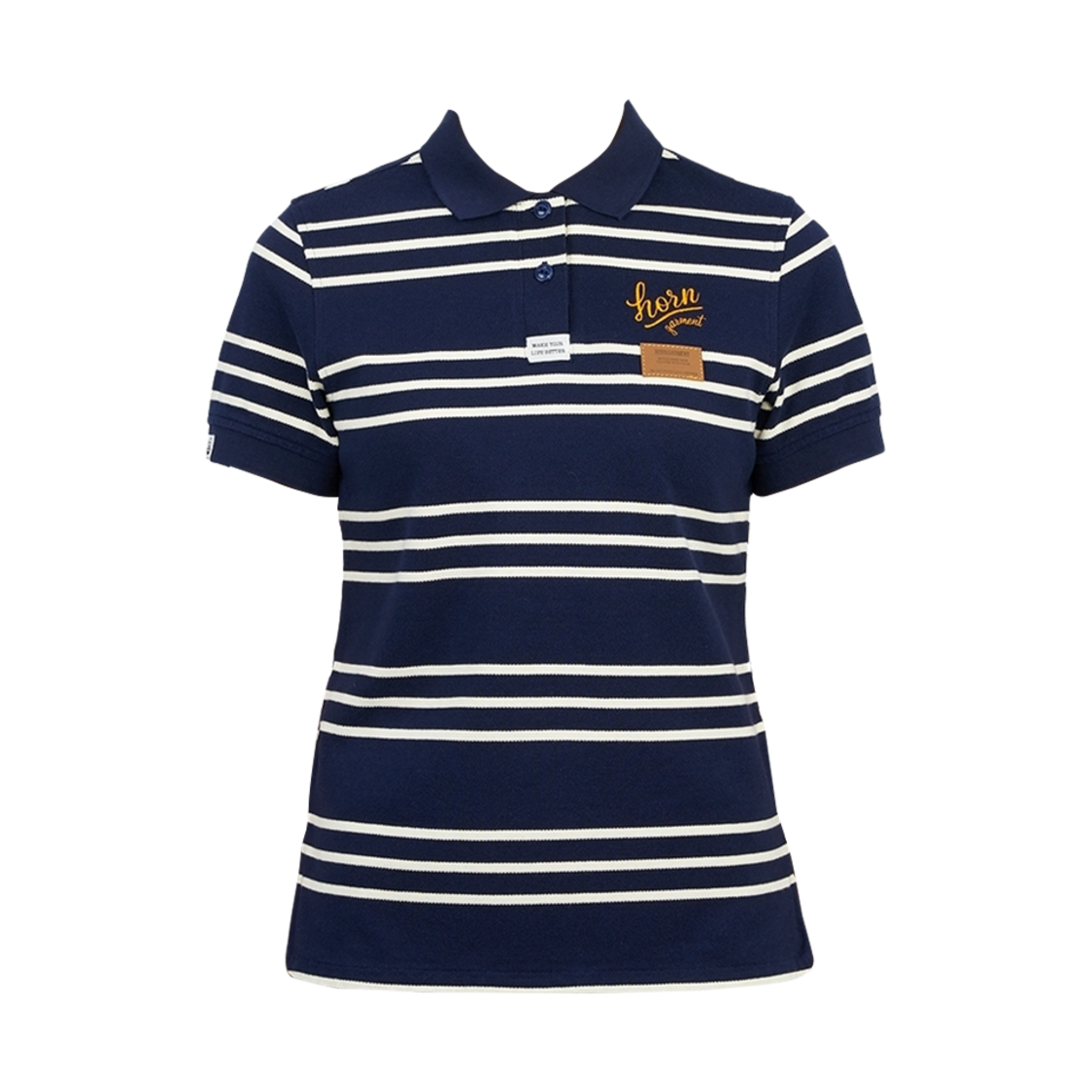 HCW-2A-AP07 (W) Horn Garment Golf Wear Polo T-Shirt Navy