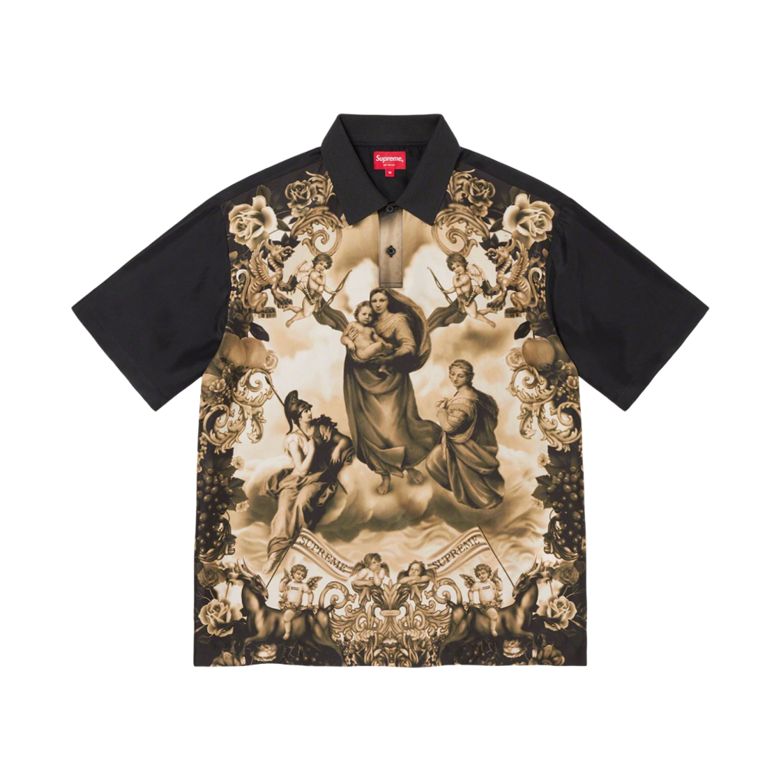 슈프림 헤븐리 실크 폴로 블랙 - 22FW(Supreme Heavenly Silk Polo Black - 22FW) - 1