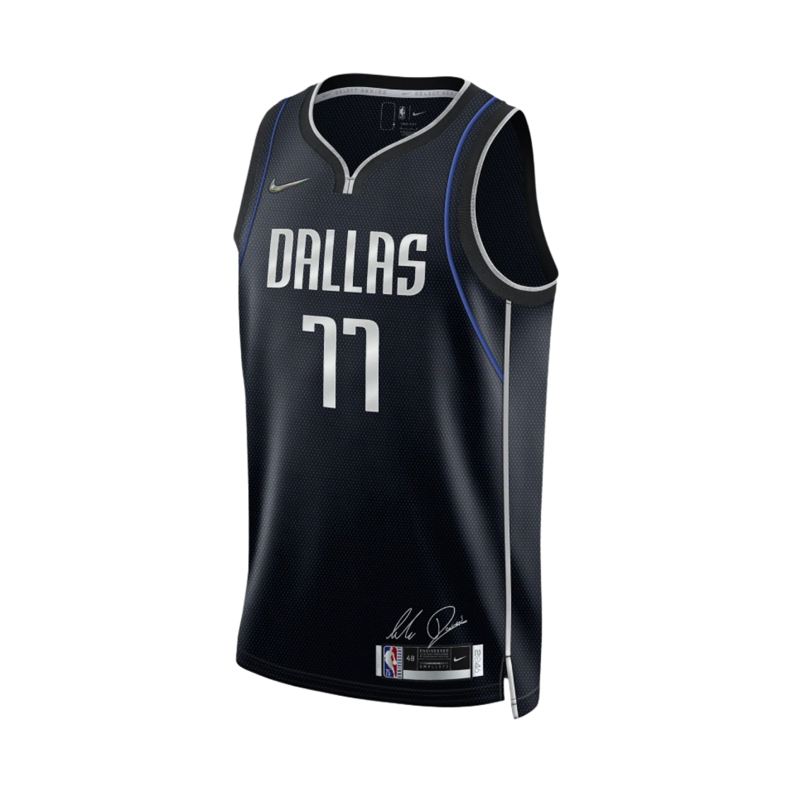 나이키 루카 돈치치 댈러스 매버릭스 아이콘 에디션 저지 블랙 게임 로얄(Nike Luka Doncic Dallas Mavericks Icon Edition Jersey Black Game Royal) - 1