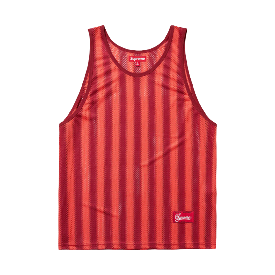 슈프림 스트라이프 메쉬 탱크탑 레드 - 25SS(Supreme Stripe Mesh Tank Top Red - 25SS) - 1
