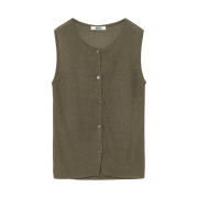 The Saturday Evening Post High Gauge Knit Vest_Khaki