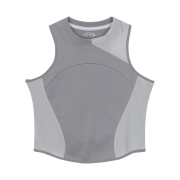 Art of Field Slit Mesh Sleeveless Shirt Blue Gray