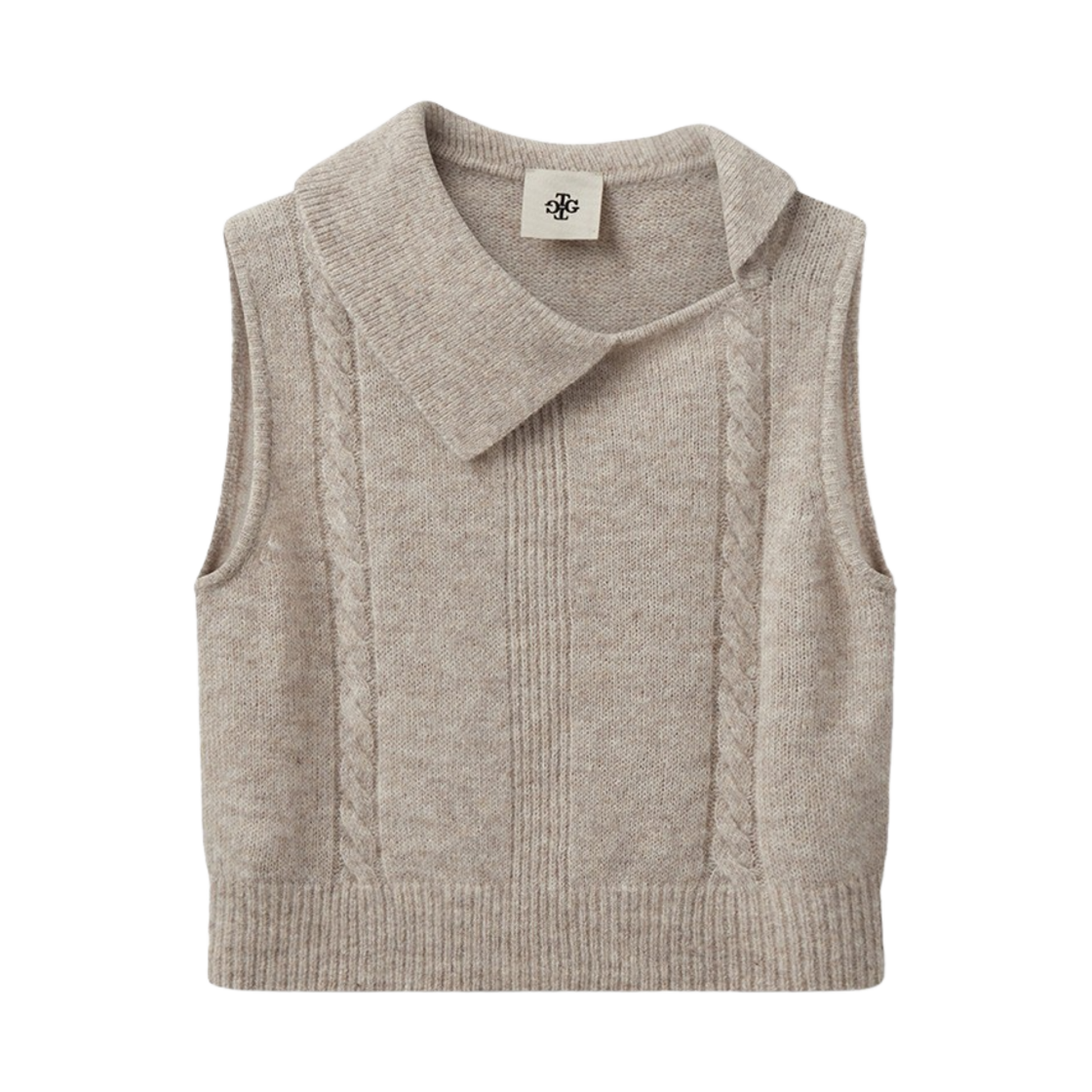 KW4AKNPTG01BG The Garment Women Verbier Drape Vest Linen