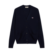 Maison Kitsune Tricolor Fox Patch Classic Cardigan Navy
