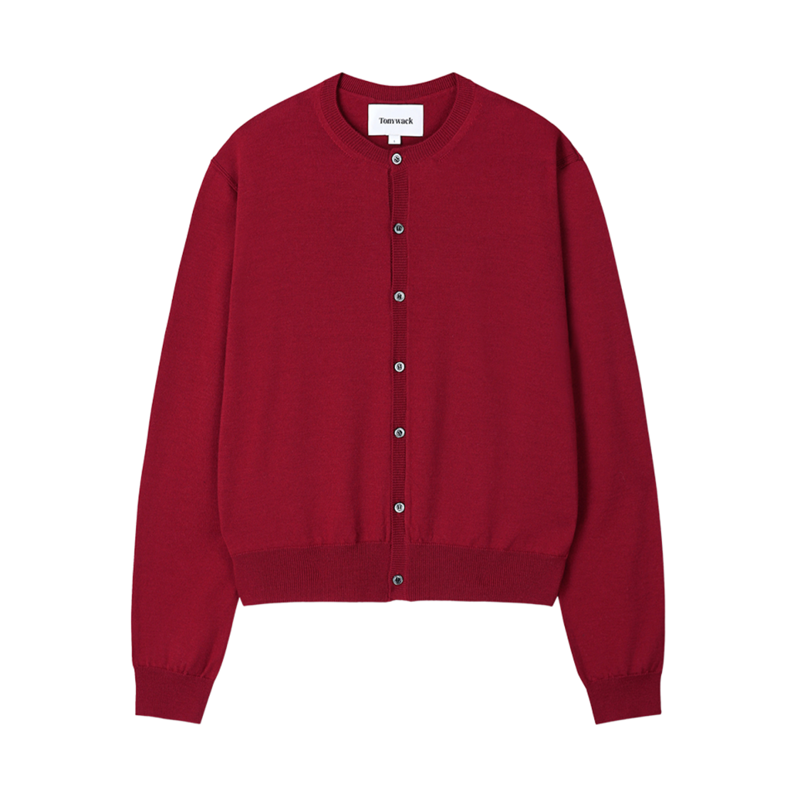 토니웩 슈퍼 파인 울 크루넥 가디건 레드(Tonywack Super Fine Wool Crew-Neck Cardigan Red)
