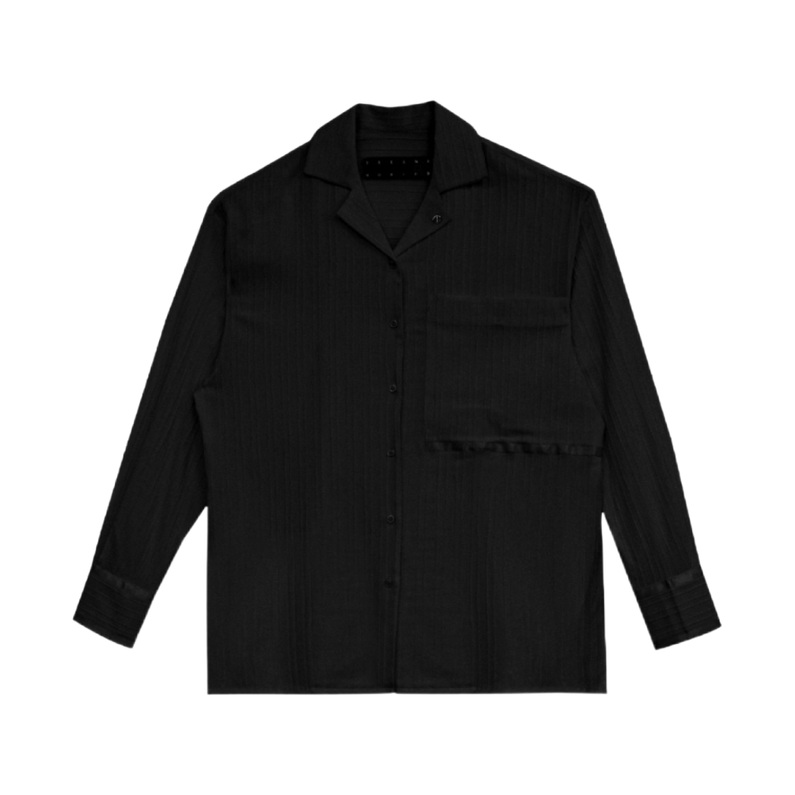 (W) 트리밍버드 이지 웨어 셋 업 셔츠 블랙((W) Treemingbird Easy Wear Set Up Shirts Black)