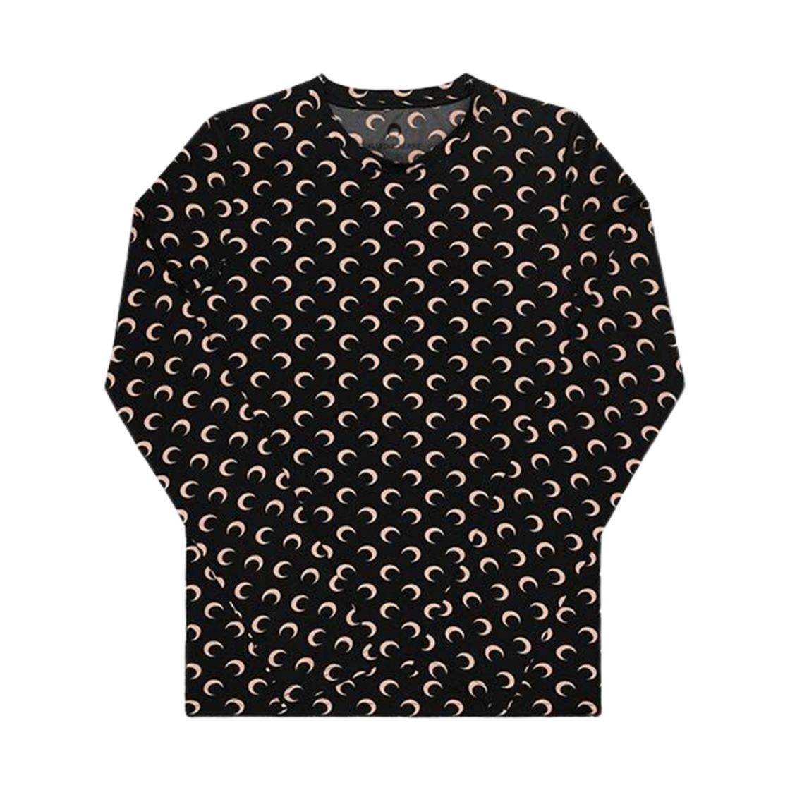 MTO116 Marine Serre Moon Printed Jersey Second Skin Regular Top Moon Tan On Black