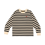 Human Made Striped L/S T-Shirt Beige