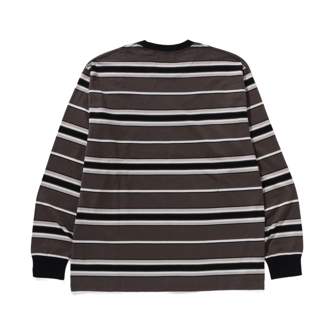 베이프 에이프 헤드 원 포인트 스트라이프 롱슬리브 티셔츠 블랙(BAPE Ape Head One Point Stripe L/S T-Shirt Black) - 2