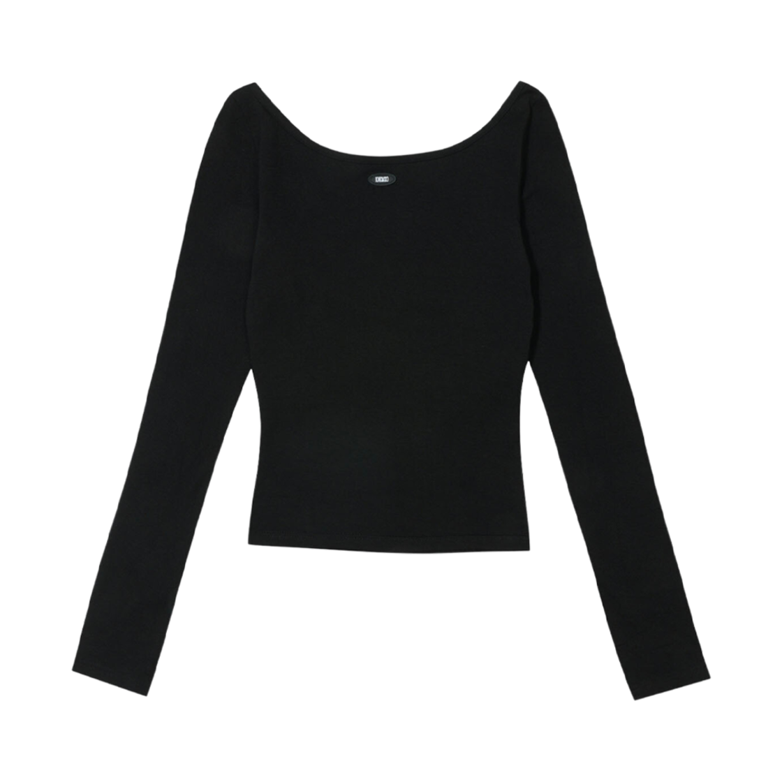 【BOHEMIAN SEOUL】BOHEMSEO ESSENTIAL BOAT NECK LONG SLEEVE LOOSE BOAT NECK LONG SLEEVE, CHARCOAL - bohemseo