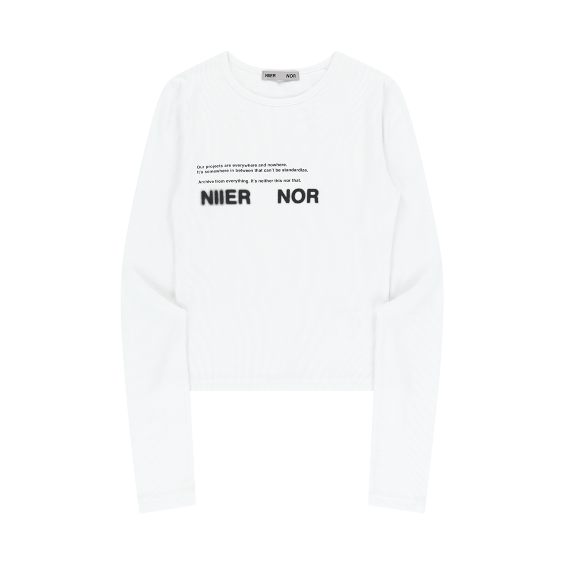 니어 노어 스프레드 슬림 롱슬리브티 화이트(NIIER NOR Spread Slim Ls Tee White)
