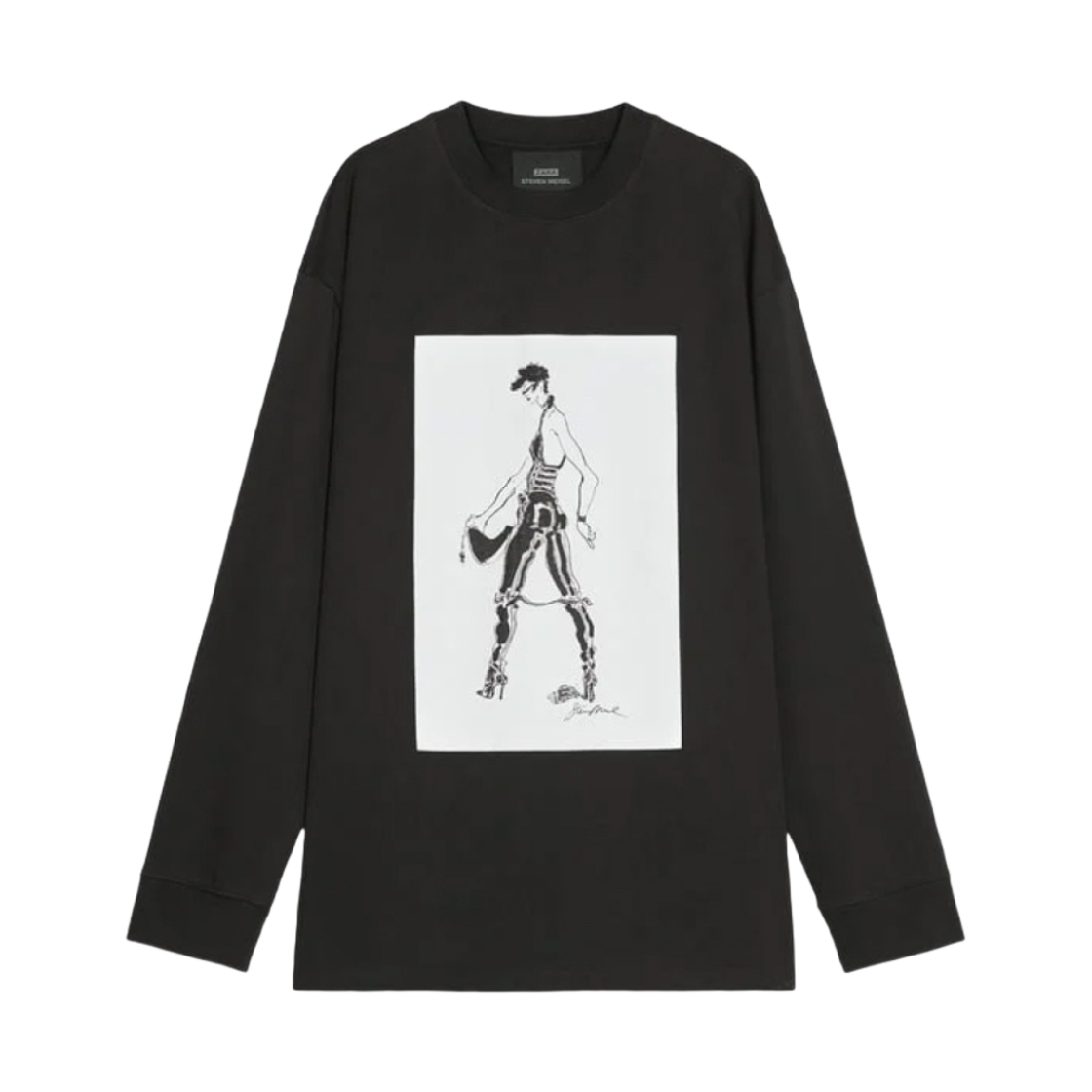 6085/100/020 Zara Steven Meisel Print T-Shirts Black
