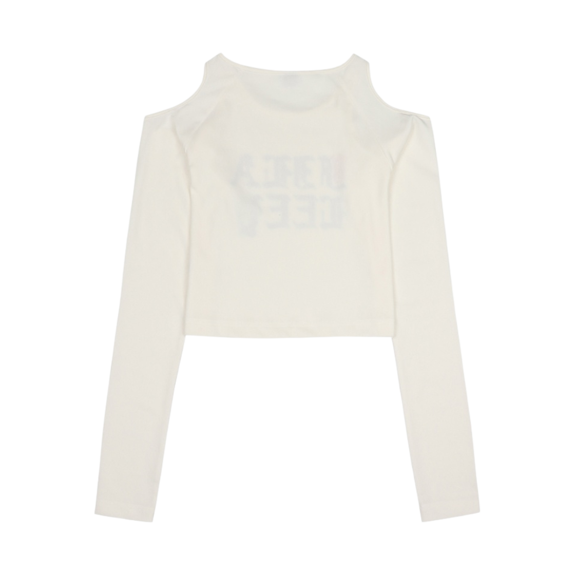(W) 엘이이와이 x 휠라 컷아웃 크롭 롱 슬리브 아이보리((W) Leey x Fila Cut-out Crop Long Sleeve Ivory) - 2