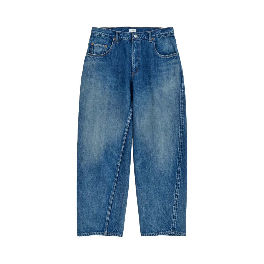 시오타 배기 5 포켓 팬츠 미디엄 다크 블루 데미지 - 25SS(Ciota Baggy 5 Pocket Pants Medium Dark Blue Damage - 25SS)
