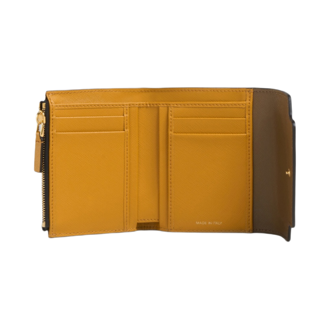 마르니 사피아노 트라이폴드 지갑 시가 쉘 펌킨(Marni Saffiano Tri-Fold Wallet Cigar Shell Pumpkin) - 2