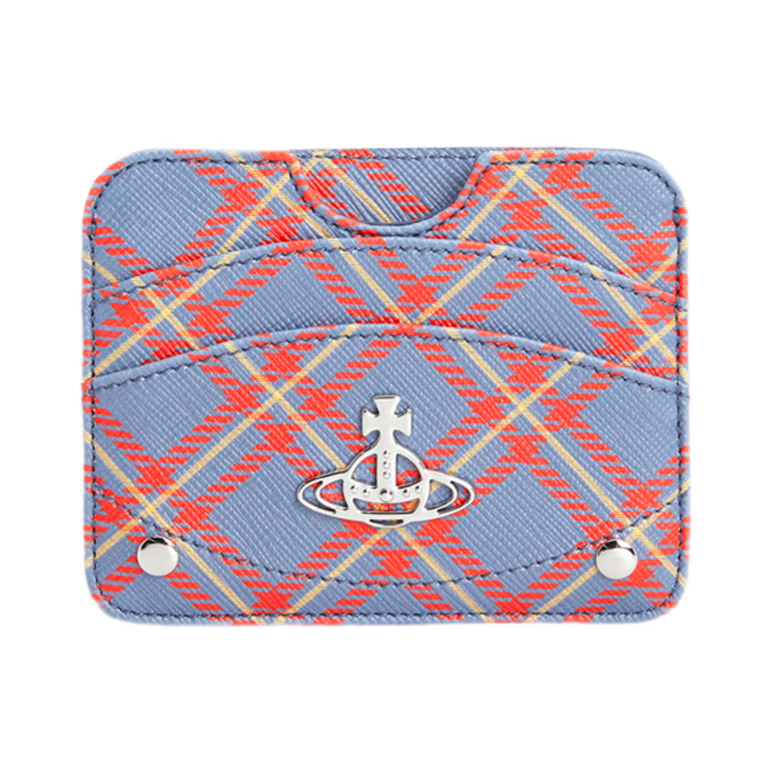 54030003U-S0022-K302 Vivienne Westwood Card Holder Blue Orange Tartan