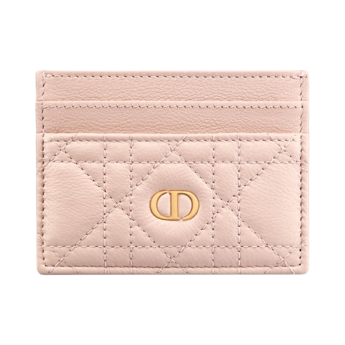 S5130UWHC-M413 Dior Caro Freesia Card Holder Powder Pink Supple