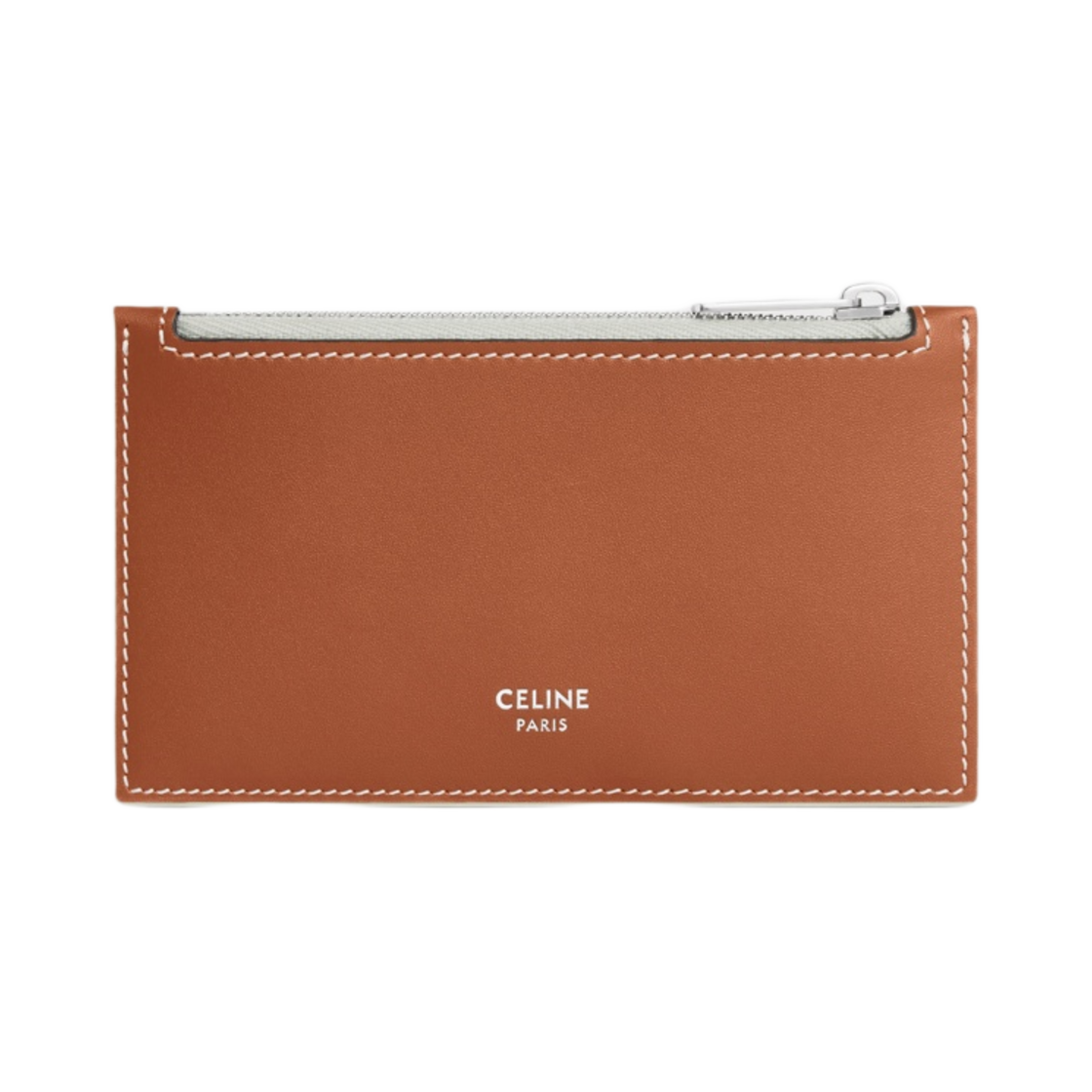 셀린느 지퍼 카드 홀더 트리옹프 캔버스 카프스킨 탄 에크루(Celine Zipped Card Holder in Triomphe Canvas Calfskin Tan Ecru) - 2